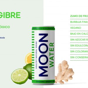 Refresco natural Moon Water Lima-Jengibre 250 ml x 24
