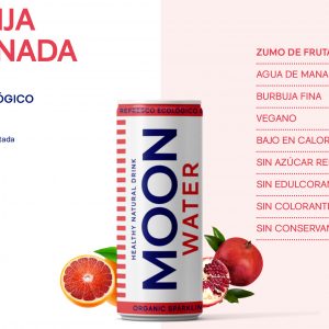 Refresco Natural Moon Water Naranja-Granada 250 ml x 24